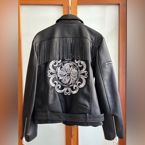 Zara Faux Leather Biker Jacket - Picture 5 of 8